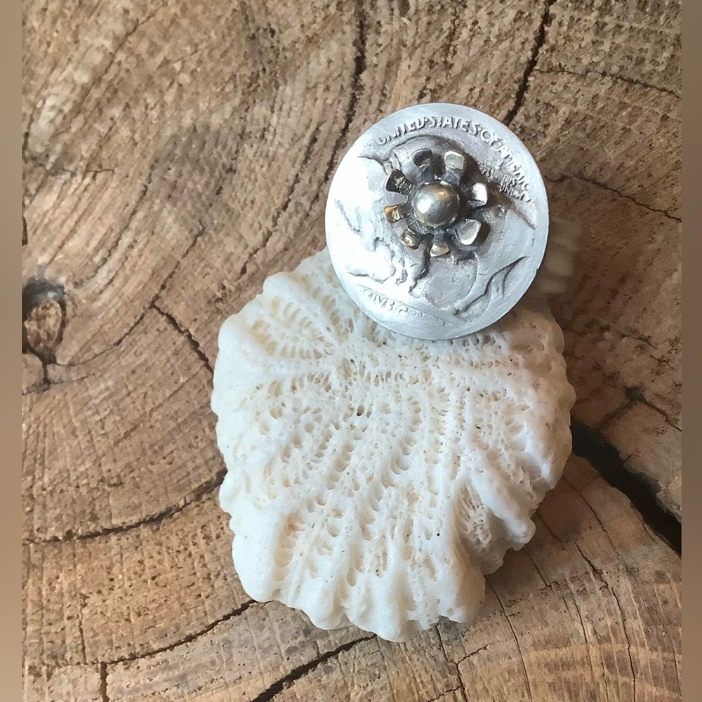 Buffalo nickel ring, size 8